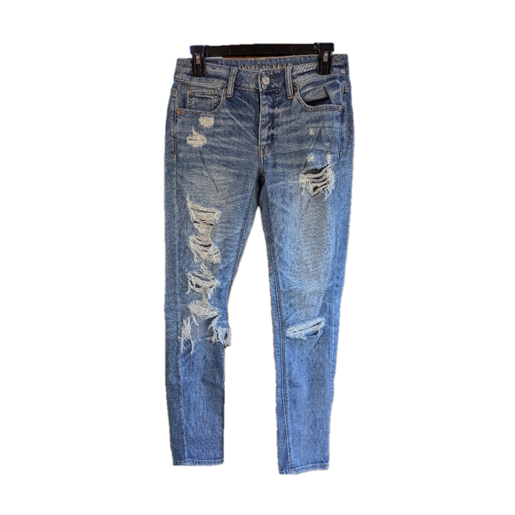 American Eagle Jeans size 0, distressed, loose‎ fit - Picture 1 of 8